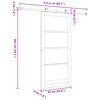 vidaXL Porta scorrevole ORKDAL Marrone 93 x 202 cm Pino massello