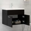 vidaXL Mobile Sottolavabo Nero 60x38,5x46 cm in Legno Multistrato