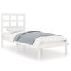 vidaXL Giroletto Bianco in Legno Massello 75x190 cm Small Single
