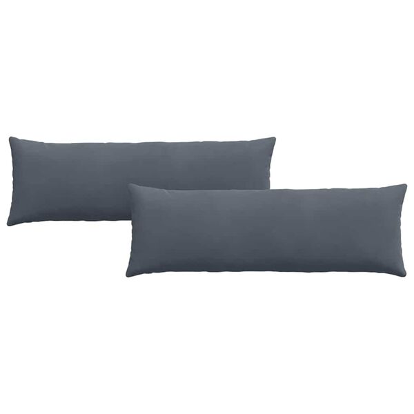 vidaXL Cuscini da Divano 2 pcs Grigio scuro 120 x 40 cm