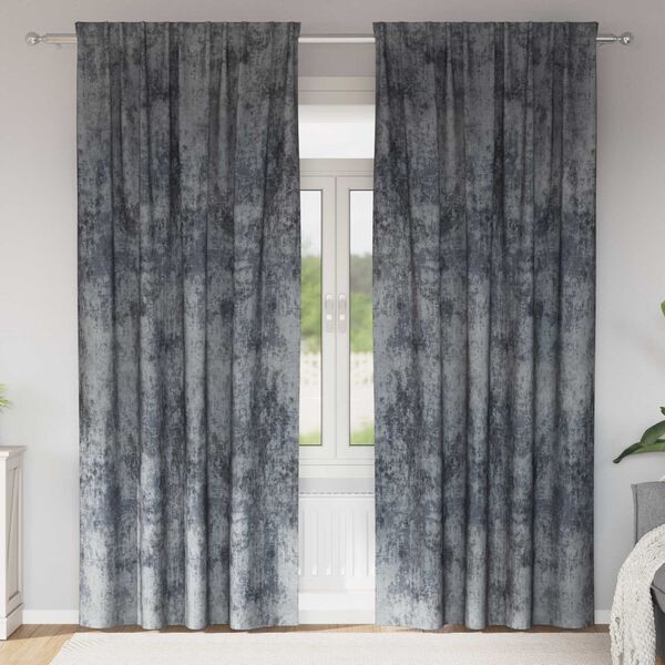 vidaXL Tende in Velluto 2 pcs Grigio Argento 245 x 140 cm Velluto