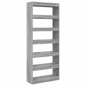 vidaXL Armadio per Libri Grigio Sonoma 80 x 30 x 198 cm
