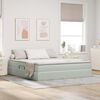 vidaXL Letto con contenitore e materasso Grigio chiaro 160 x 200 cm
