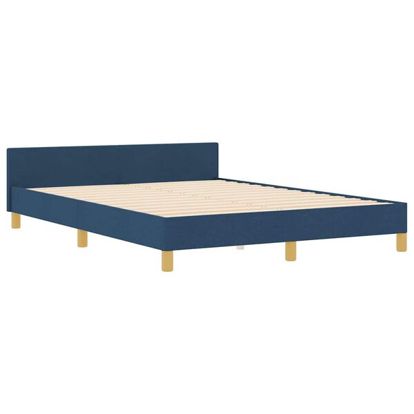 vidaXL Struttura del letto con testiera Blu 140 x 190 cm Tessuto