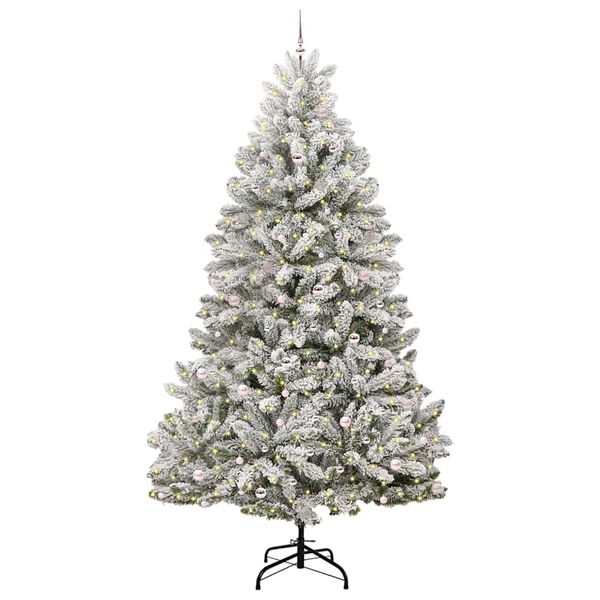 vidaXL Albero di Natale artificiale con 300 LED Verde e Bianco 300 cm