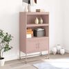 vidaXL Credenza Rosa 68,5x38,5x123,5 in Acciaio