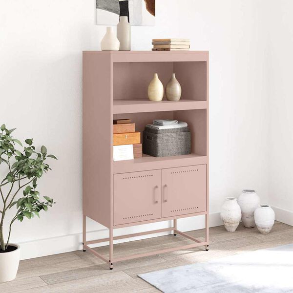 vidaXL Credenza Rosa 68,5x38,5x123,5 in Acciaio