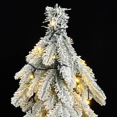 vidaXL Albero di Natale Artificiale con 300 LED e Neve Floccata 210 cm