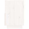 vidaXL Comodino Bianco 60x34x51 cm in Legno Massello di Pino