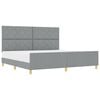 vidaXL Struttura del letto Grigio chiaro 200 x 200 cm Tessuto
