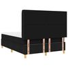 vidaXL Letto a molle con materasso Nero 140 x 190 cm Tessuto