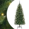 vidaXL Albero di Natale artificiale con 150 LED Verde 150 cm PE e PVC