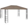 vidaXL Gazebo con Luci a Stringa LED 4x3 m Grigio Talpa