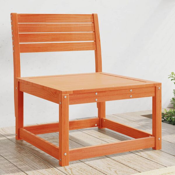 vidaXL Divano da Giardino Marrone Cera in Legno Massello Pino