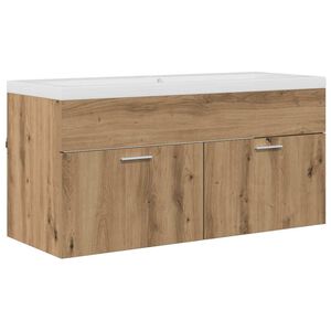 vidaXL Mobile da Bagno Rovere artigianale 100 x 38,5 x 46 cm