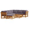 vidaXL Set Salotto da Giardino 8 pz con Cuscini Legno Massello Acacia