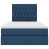 vidaXL Letto con contenitore e materasso Blu 120 x 200 cm Poliestere