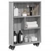 vidaXL Carrello Stretto Grigio Sonoma 48x13x68 cm in Truciolato