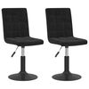 vidaXL Sedie da Pranzo Girevoli 2 pz Nere in Velluto