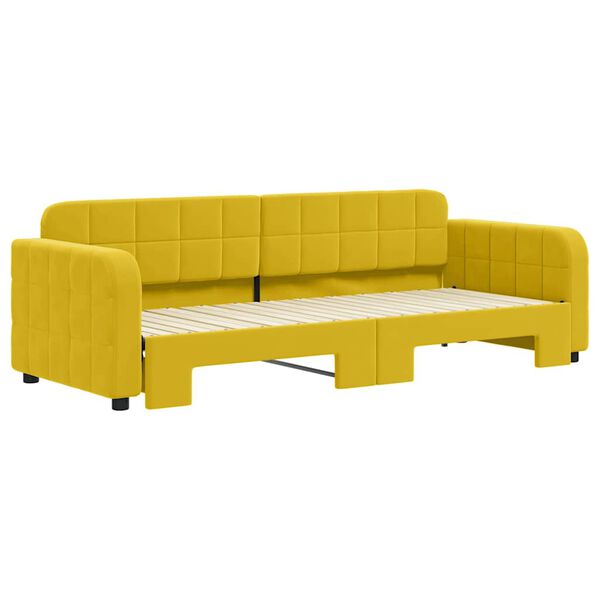vidaXL Divano Letto con Letto Estraibile Giallo 80x200 cm in Velluto