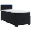 vidaXL Letto con Box Spring, Materasso e LED Nero 100 x 200 cm Velluto