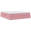 vidaXL Letto con contenitore e materasso Rosa 180 x 200 cm Velluto