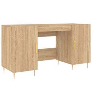 vidaXL Scrivania Rovere Sonoma 140x50x75 cm in Legno Multistrato