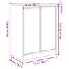 vidaXL Credenza Legno Antico 57x34x76 cm in Legno Multistrato