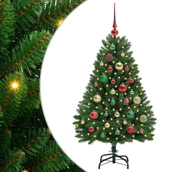 vidaXL Albero di Natale artificiale Verde 120 cm PVC e Metallo