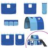 vidaXL Struttura del letto loft per bambini Bianco e Blu 79,5 x 200 cm