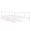 vidaXL Giroletto Bambini con Cassetti Bianco 90x190 cm Massello Pino