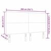 vidaXL Testiera Grigio scuro 200 cm Tessuto in Cords