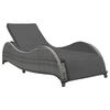 vidaXL Lettino Prendisole con Cuscino in Polyrattan Antracite