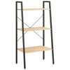 vidaXL Scaffale Autoportante 3 Ripiani Marrone Chiaro Nero 56x35x108cm