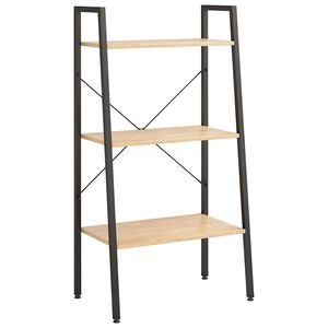 vidaXL Scaffale Autoportante 3 Ripiani Marrone Chiaro Nero 56x35x108cm