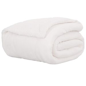 vidaXL Coperta Bianco 130 x 150 cm Panno