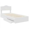 vidaXL Letto con Contenitore Bianco 90 x 200 cm Legno multistrato