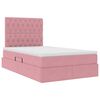 vidaXL Letto con contenitore e LED Rosa 120 x 190 cm Velluto