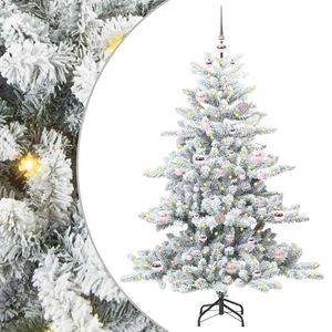 vidaXL Albero di Natale Artificiale con Rami Pieghevoli Bianco 150 cm
