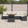 vidaXL Set Divano da Giardino con archiviazione 7 pcs Nero Poly Rattan