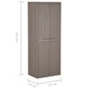 vidaXL Armadio da Giardino Marrone 65x45x172 cm in PP Aspetto Legno
