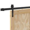 vidaXL Porta scorrevole ORKDAL Naturale e Nero 83 x 211 cm