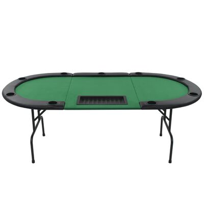 vidaXL Tavolo da Poker Piegabile in 3 per 9 Giocatori Ottagonale Verde