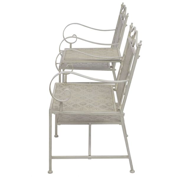 vidaXL Panchina da Giardino a 2 Posti 161 cm in Acciaio Grigia