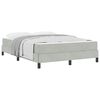 vidaXL Letto a molle con materasso Grigio chiaro 140 x 190 cm Tessuto