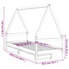vidaXL Giroletto Bambini con Cassetti 80x200 cm Legno Massello di Pino