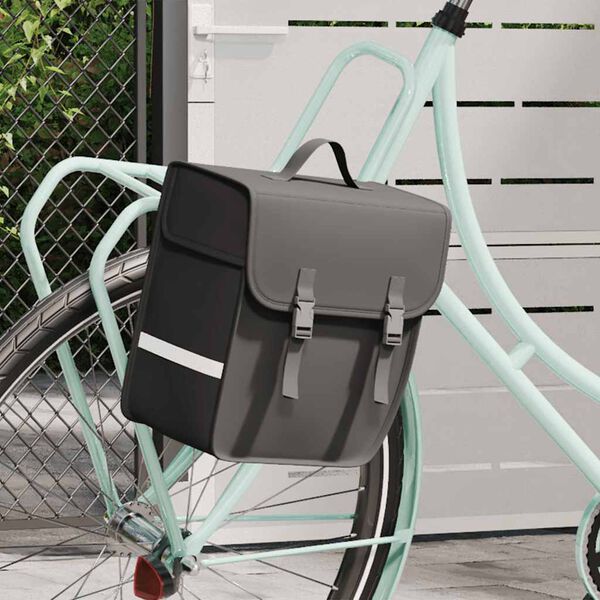 vidaXL Borsa Singola Bicicletta Impermeabile per Portapacchi 21 L Nero