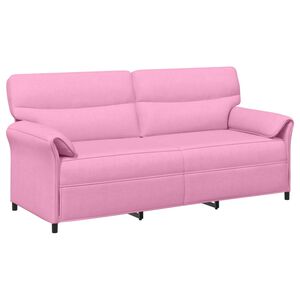vidaXL Divano 3-Persone 3 posto Rosa 198 x 83 x 95 cm Tessuto