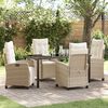 vidaXL Set da Pranzo per Giardino 5 pcs Beige polyrattan