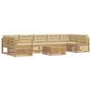 vidaXL Set di divani da esterno 8 pz Bianco e Beige